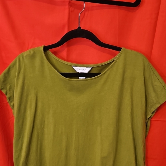 NWOT 1X CJ Banks Olive Green Short Sleeve Tee - Picture 12 of 12